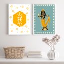 Ver imagem 2 de Kit 2 Quadros Oxum Fé - Estrelinhas 33x24cm - com Vidro:madeira Preta