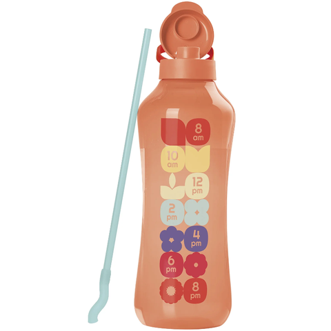 Eco Tupper 2 Litros Aquavibe Pêssego/laranja com Canudo Flexível Tupperware