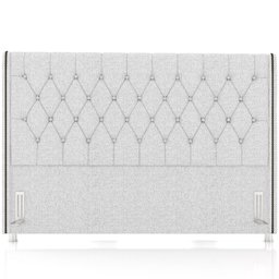 Cabeceira Cama Box King 195cm Estofada Frizza P05 Linho Cinza Claro - Lyam Decor - 3