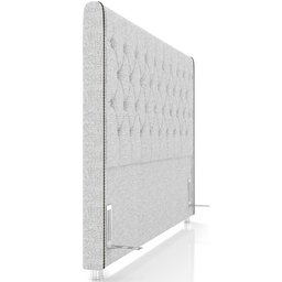 Cabeceira Cama Box King 195cm Estofada Frizza P05 Linho Cinza Claro - Lyam Decor - 7