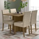Ver imagem 2 de Kit Mesa de Jantar Helo sem Vidro 120x90 com 4 Cadeiras Josi Carvalho/fendi