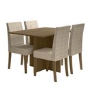 Ver imagem 1 de Kit Mesa de Jantar Helo sem Vidro 120x90 com 4 Cadeiras Josi Carvalho/fendi