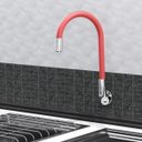 Ver imagem 2 de Torneira Move de Parede Bica Móvel Tubo Flex Japi Vermelho/Cromado