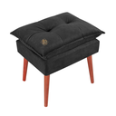 Ver imagem 2 de Puff Banqueta para Descanso Penteadeira em Suede Preto