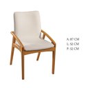 Ver mais imagens de Conjunto de Mesa e 6 Cadeiras Madeira Tauari Maciça com Tampo em Laca em Alta Qualidade Távoli Decor