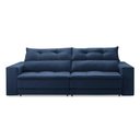 Ver imagem 7 de Sofá Retrátil e Reclinável 3 Lugares 1,90m com Molas Emília Suede Azul Madelina Decor