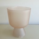 Ver imagem 1 de Vaso de Vidro Nude Fosco com Pé 19 X 15 Cm