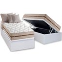 Ver imagem 1 de Cama Box Baú com Colchão Anjos Molas Ensacadas Solteiro Branco