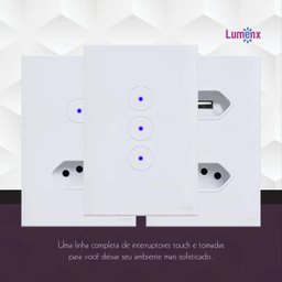 Interruptor Touch WIFI 2 PAD - 4x2 PRETO - 2