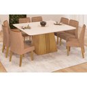 Ver imagem 1 de Mesa Cozinha Italia 136 + 8 Cad Ondina Cedro DJ Móveis