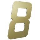Ver imagem 1 de Número 130mm Garbo Font - Ouro Escovado 8