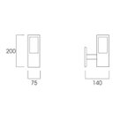 Ver imagem 3 de Arandela Externa Garten Quadrado Lente em Policarbonato Germany