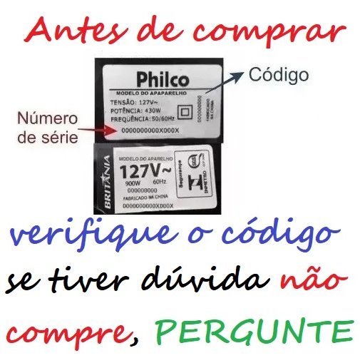 Tomada C/ Termostato 127v Panela Elétrica Britânia Multi Grill Churrasqueira Elétrica Philco Pcq1200 - 2