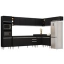 Ver imagem 1 de Armário de Cozinha Modulada de Canto 9 Peças CP04 Balcão Preto - Lumil Lumil Móveis