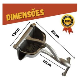 Espremedor de Frutas Manual para Suco Alumínio Laranja Limão - 4