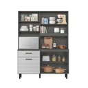 Ver imagem 2 de Kit Cozinha Compacta Athena 140 Nicioli - Chumbo/ripado Cinza