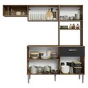 Ver imagem 6 de Armário de Cozinha Compacta 196cm Rustic/preto Aura Madesa