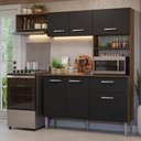 Ver imagem 1 de Armário de Cozinha Compacta 196cm Rustic/preto Aura Madesa