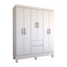 Guarda-roupa Casal Senna 6 Portas 2 Gavetas Branco - Panorama Móveis - 3