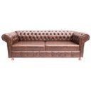 Ver imagem 1 de Sofá Chesterfield Capitone Luiz XV Corano Marrom 2,30cm