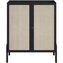 Ver imagem 3 de Armário Bar para Sala 2 Portas 93cm Pés Madeira Moss A03 Nero Preto - Lyam Decor