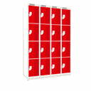Ver imagem 1 de Armário de Aço 16 Portas - Nk 4304 Nilko Armários Vermelho Cadeado Padrão