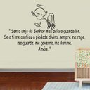 Ver imagem 1 de Adesivo de Parede Santo Anjo Com Anjinho Rezando-Especial 118x68cm