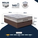 Ver imagem 3 de Cama Box Baú com Colchão Ortobom de Molas Ensacadas Pillow In Pro Vida Casal 138cm