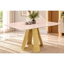 Ver imagem 1 de Mesa Jantar Celeste Madeirado 120cm Cedro DJ Móveis