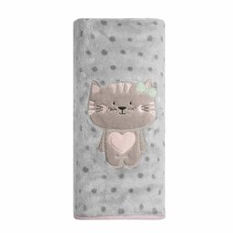 Cobertor Bordado Papi Friends Microfibra: Gatinha Miau - 1