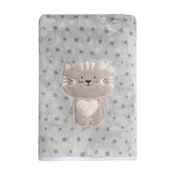 Cobertor Bordado Papi Friends Microfibra: Gatinha Miau - 3