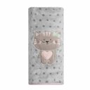 Ver imagem 1 de Cobertor Bordado Papi Friends Microfibra: Gatinha Miau