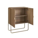Ver imagem 4 de Buffet Sala Orgânico 2 Portas 90cm X 111cm com Pés em Metal Cor:hanover com Dourado