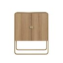 Ver imagem 2 de Buffet Sala Orgânico 2 Portas 90cm X 111cm com Pés em Metal Cor:hanover com Dourado