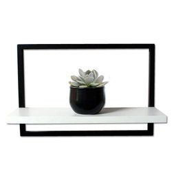 Nicho Prateleira Quadro Retangular Horizontal 40x28 Branco - 1