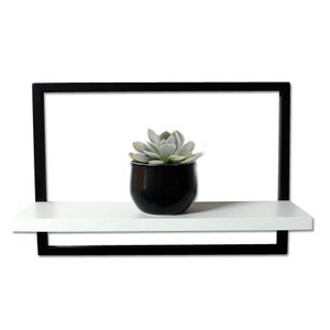 Nicho Prateleira Quadro Retangular Horizontal 40x28 Branco