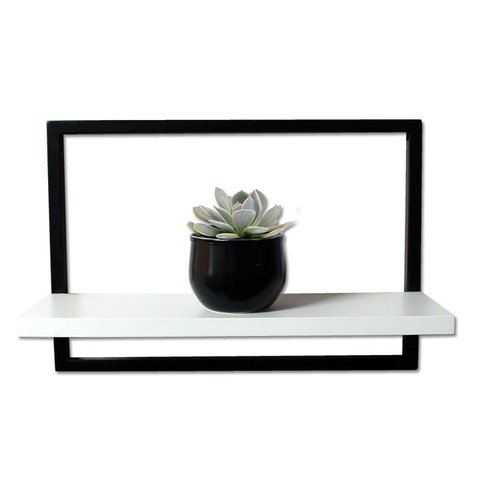 Nicho Prateleira Quadro Retangular Horizontal 40x28 Branco