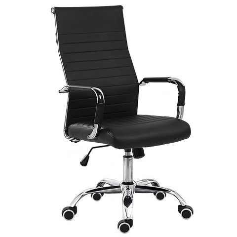 Cadeira de Escritório Diretor Giratória Office York Courino Preto - Sallar Home