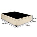 Ver imagem 5 de Cama Box Baú Casal Sintético Sereneprime Bege 138x188x44