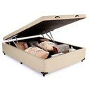 Ver imagem 3 de Cama Box Baú Casal Sintético Sereneprime Bege 138x188x44