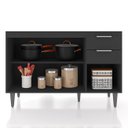 Ver imagem 5 de Balcão de Cozinha com Pia Inox 120cm Pérola Z34 Preto - Mpozenato