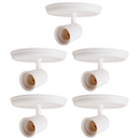 Ver imagem 1 de Kit 5 Luminárias Spot de Sobrepor 1 Lâmpada Direcionável E27 Articulado Cor:branco