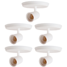 Kit 5 Luminárias Spot de Sobrepor 1 Lâmpada Direcionável E27 Articulado Cor:branco - 1