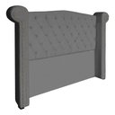 Ver imagem 2 de Conjunto Sienna Cabeceira e Recamier King 195 cm Suede Cinza