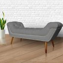 Ver imagem 3 de Conjunto Sienna Cabeceira e Recamier King 195 cm Suede Cinza