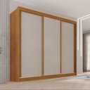 Ver imagem 1 de Guarda-Roupa Casal 3 Portas 4 Gavetas 100% MDF Ipanema Off White/Cinamomo
