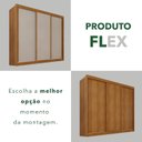 Ver imagem 5 de Guarda-Roupa Casal 3 Portas 4 Gavetas 100% MDF Ipanema Off White/Cinamomo