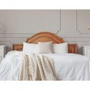 Ver imagem 1 de Cabeceira Casal Luxo 140x60 Veludo Terracota Tachas Fumê