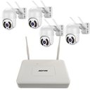 Ver mais imagens de 4 Cameras sem Fio Nvr Dvr Microfone Alto Falante Visao Noturna Infravermelho Led App Celular Seguran