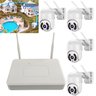 4 Cameras sem Fio Nvr Dvr Microfone Alto Falante Visao Noturna Infravermelho Led App Celular Seguran - 1